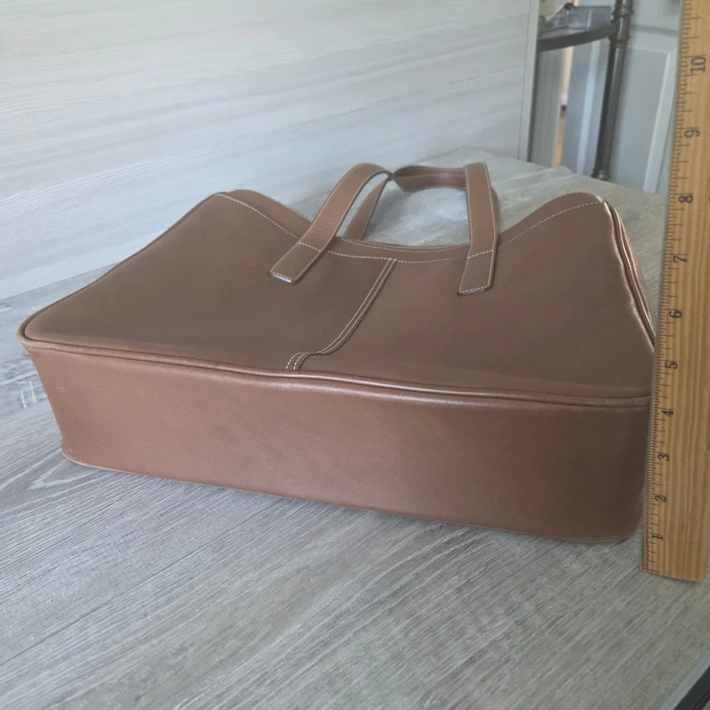 Vintage Coach 5209 Brown Leather Business Tote Laptop Briefcase Y2K Shoulder Bag